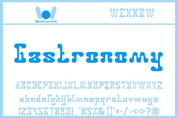 Gastronomy: A Modern Display Font for Editorial Design