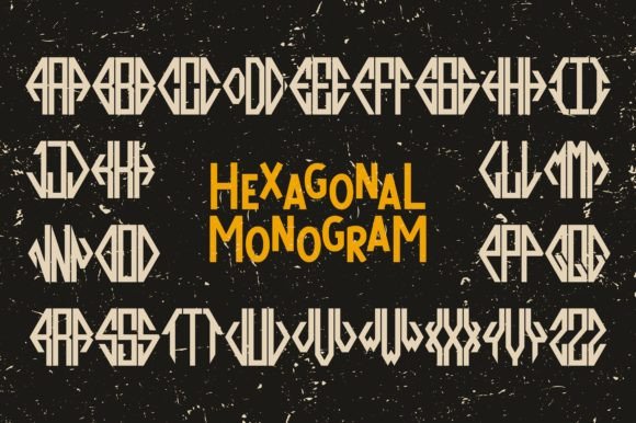 Hexagonal Monogram: The Perfect Display Font for Editorial Projects