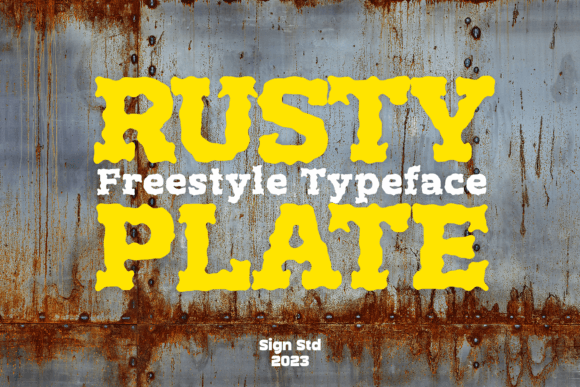 Rusty Plate: A Natural Display Typeface for Bold Web Design